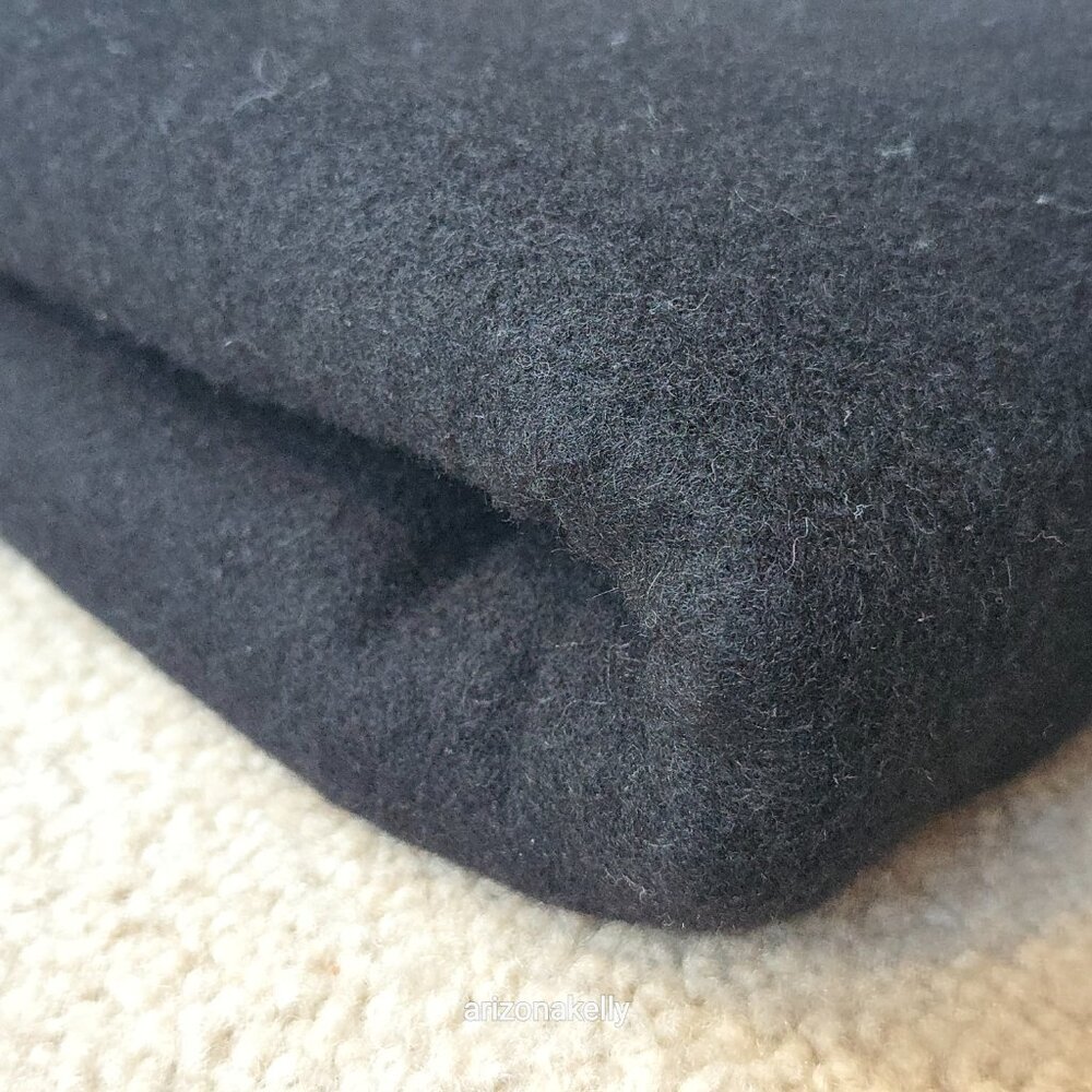 Oversized THICK Wool Wrap Flawless Black Fringe Men's Tall Plus - Picture 13 of 15